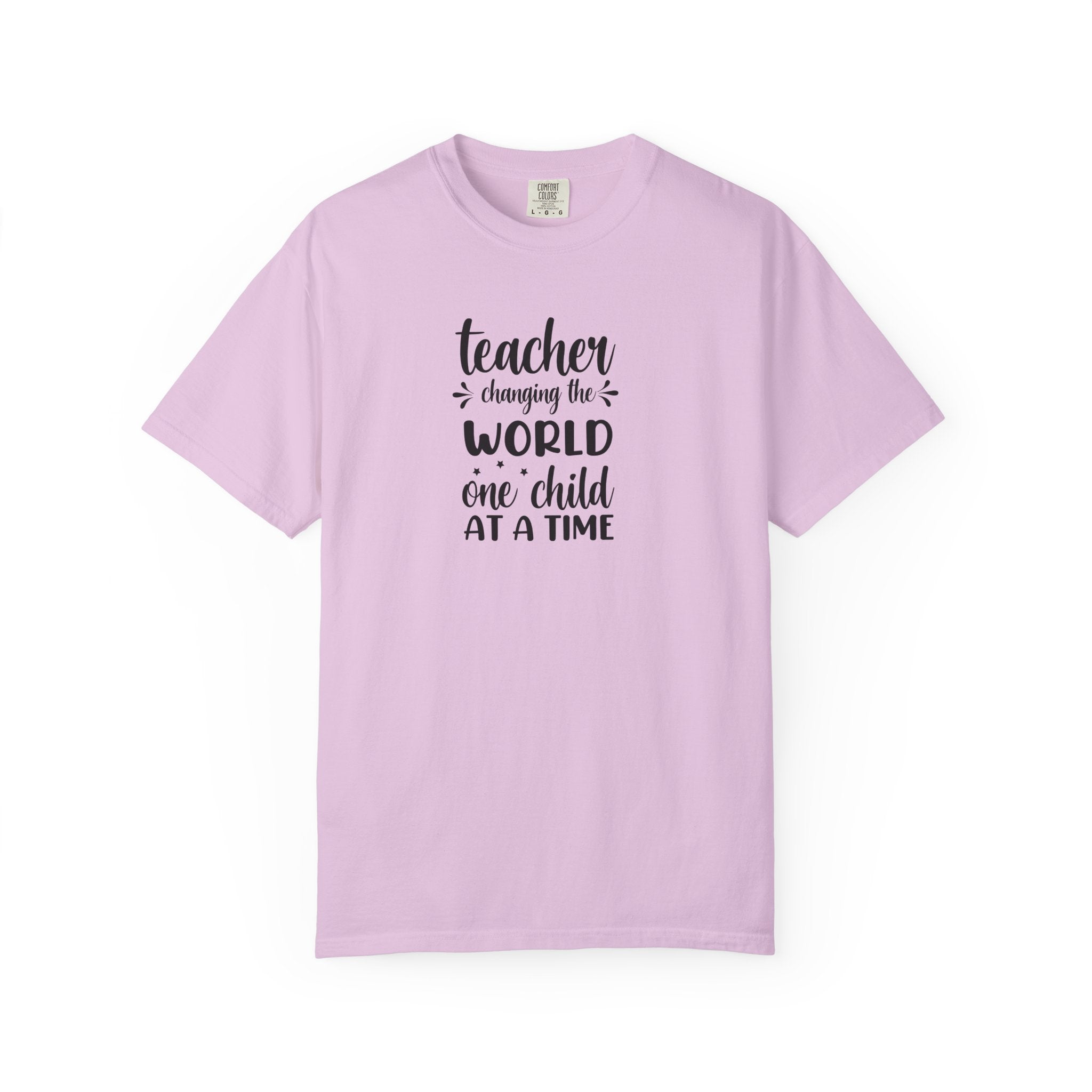 Teacher T-Shirt – "Changing the World One Child at a Time" Inspirational Educator Tee