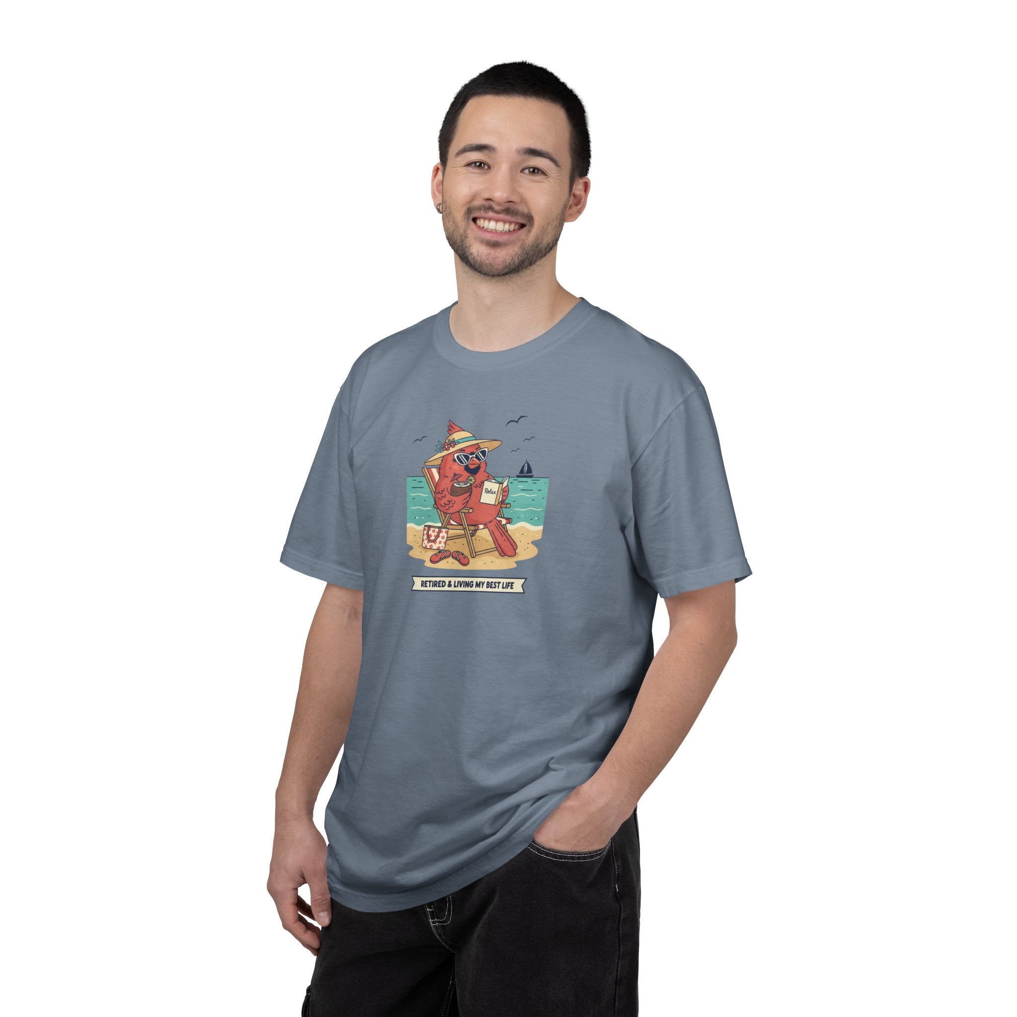 Beach Cardinal Relaxing T-Shirt — Retro Summer Tee