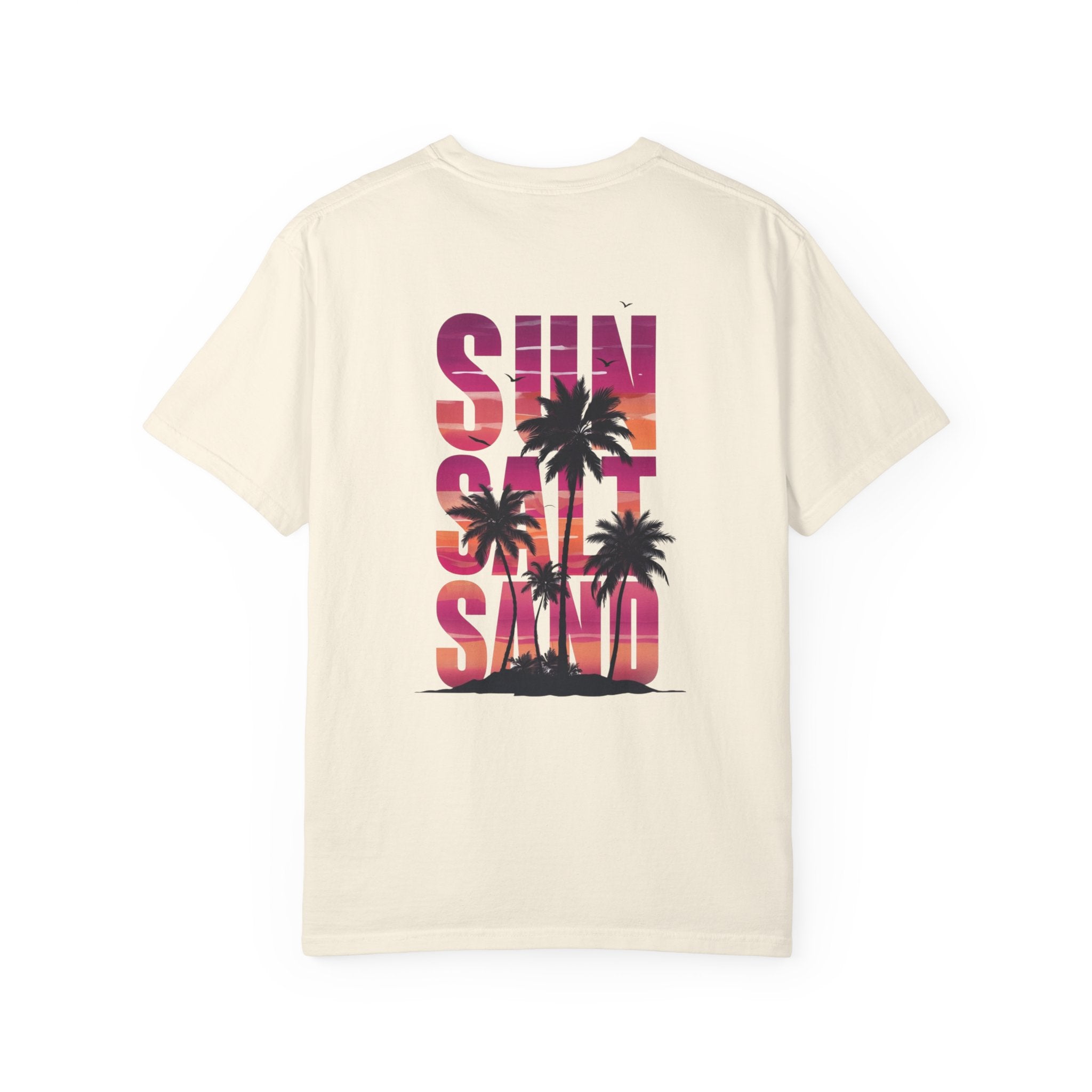 Sunset Sand T-Shirt — Palm Tree Beach Graphic Tee