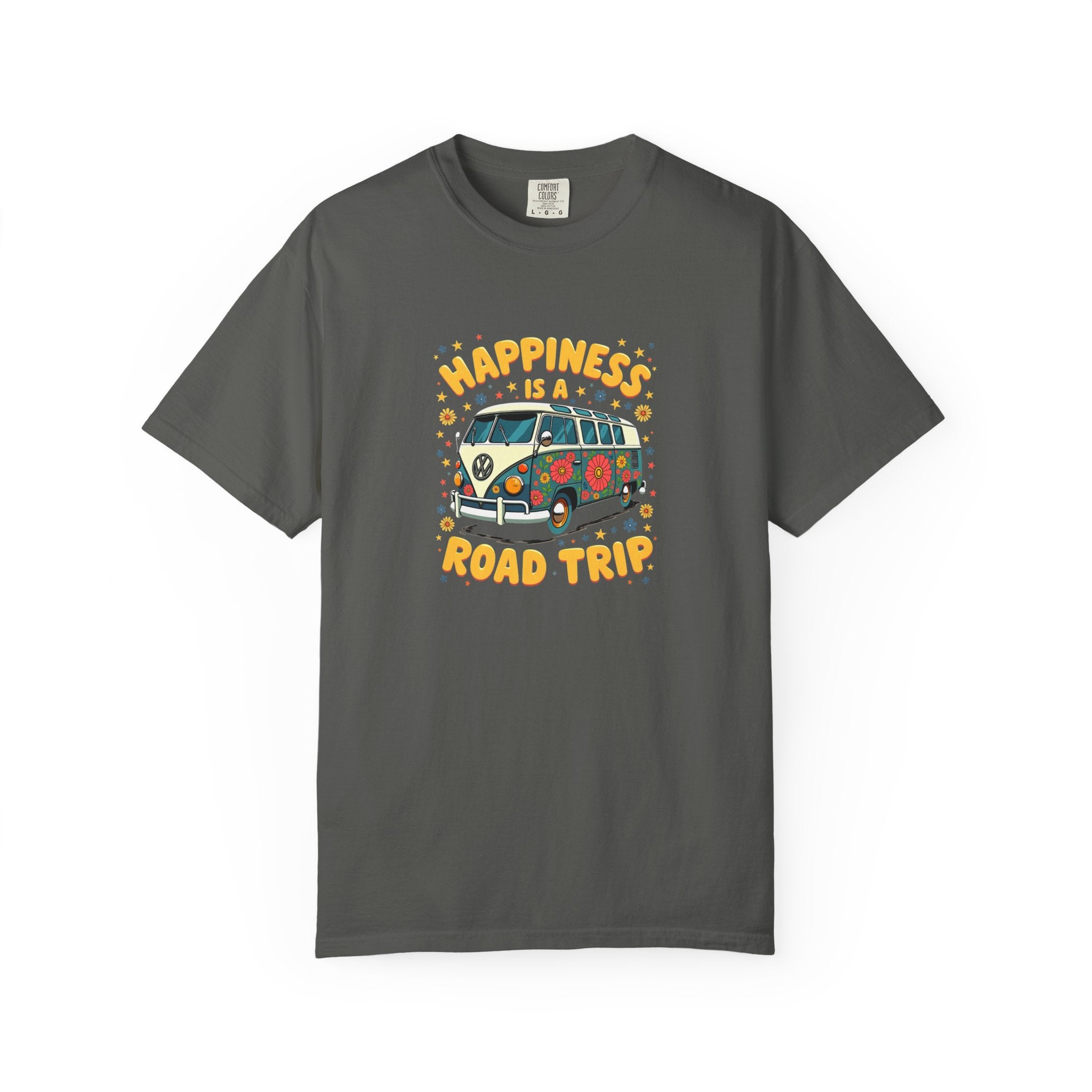 Road Trip T-Shirt — "Happiness Is A Road Trip" Vintage Camper Tee