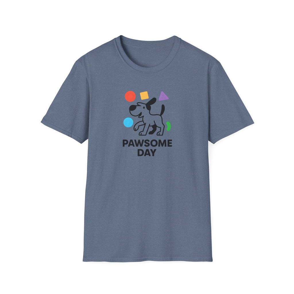 Pawsome Day Dog T‑Shirt – Cute Paw Print Graphic Tee for Dog Lovers