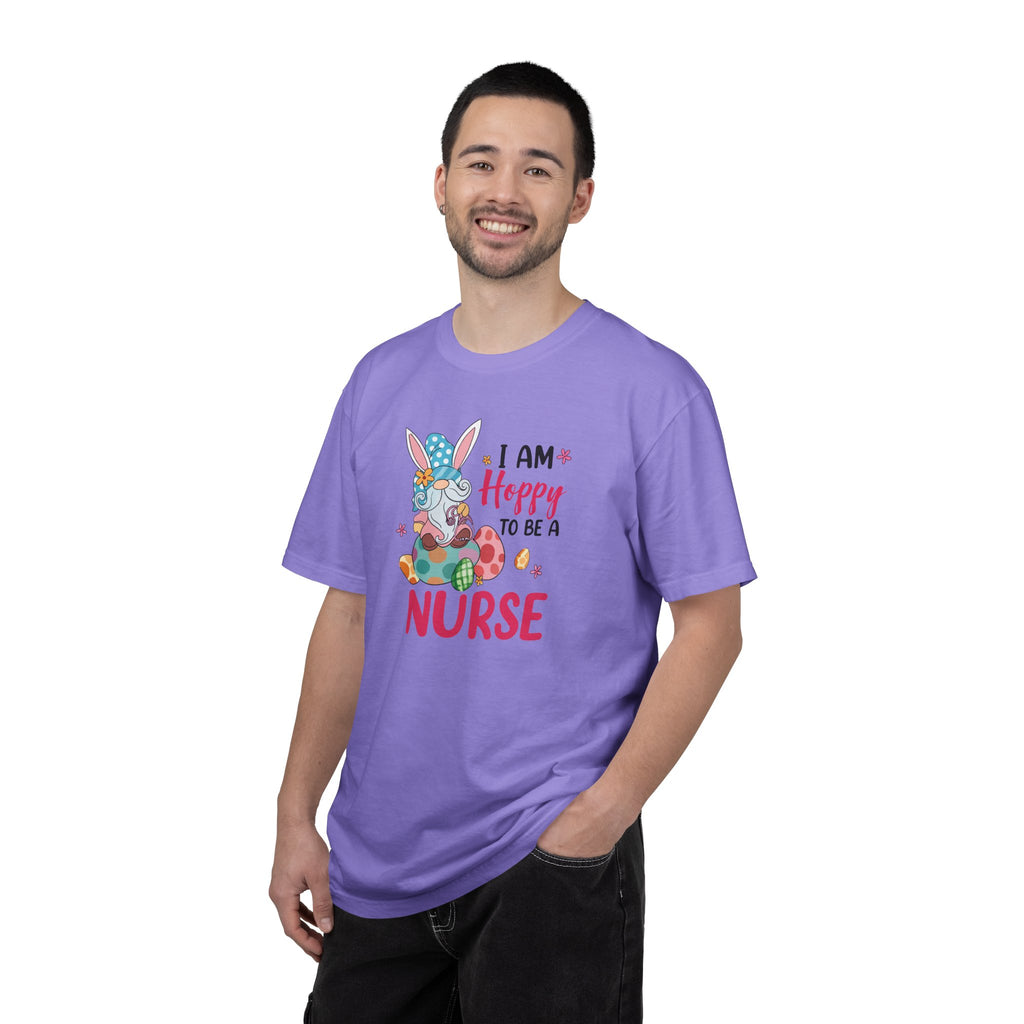 Nurse Bunny T-Shirt — "I Am Hoppy to Be a Nurse" Cute Easter Tee