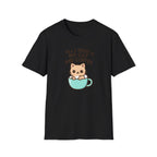 Cat and Coffee T‑Shirt — "All I Need Is My Cat and Coffee" Cute Cat in Mug Tee