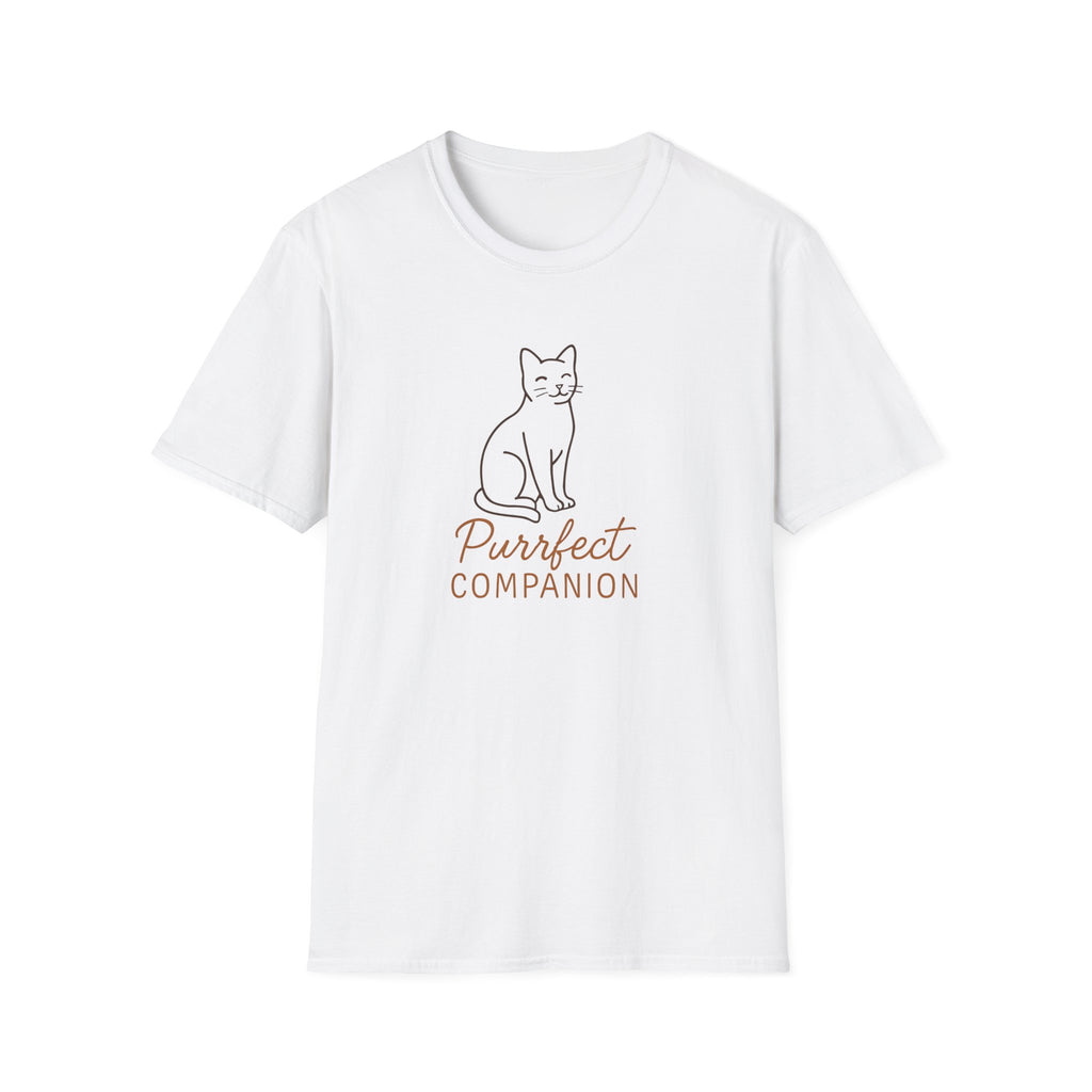 Cat T-Shirt — 'Purrfect Companion' Minimalist Cat Lover Tee