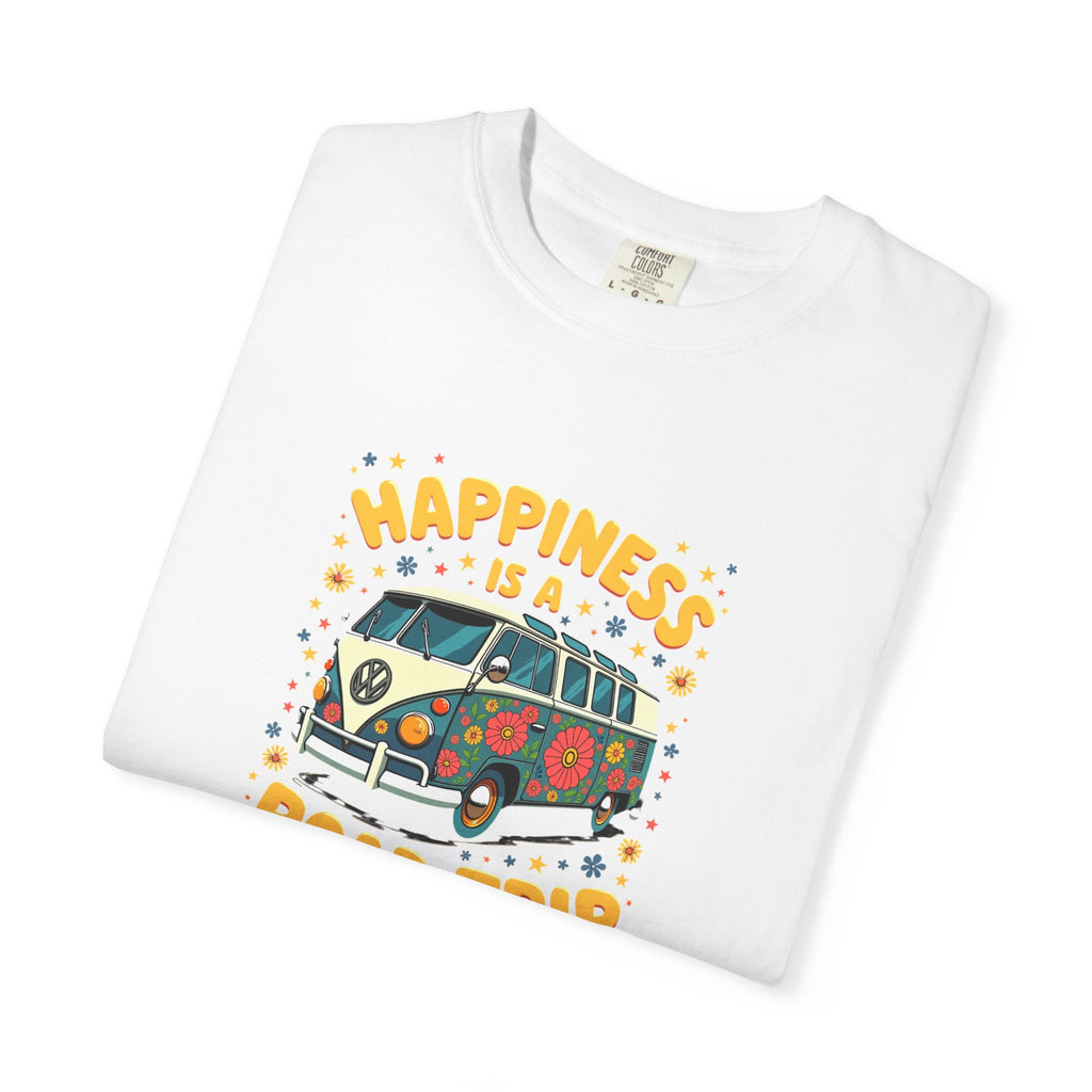 Road Trip T-Shirt — "Happiness Is A Road Trip" Vintage Camper Tee