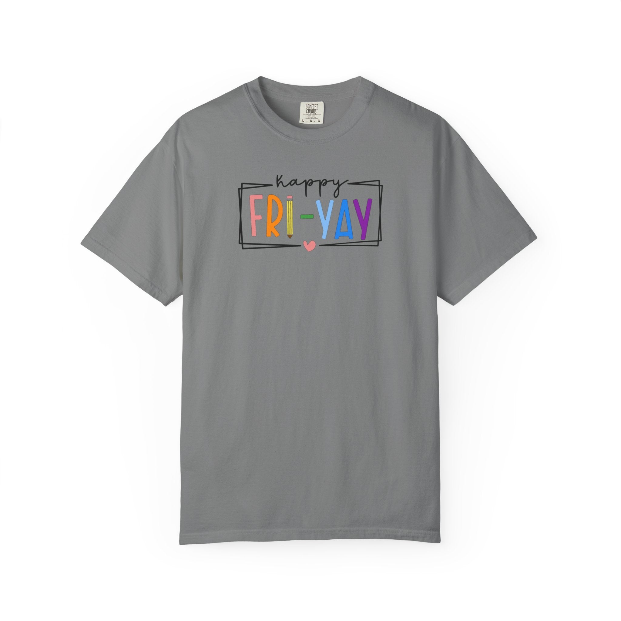 Fri-Yay T-Shirt — Colorful ‘Happy FRI-YAY’ Casual Tee