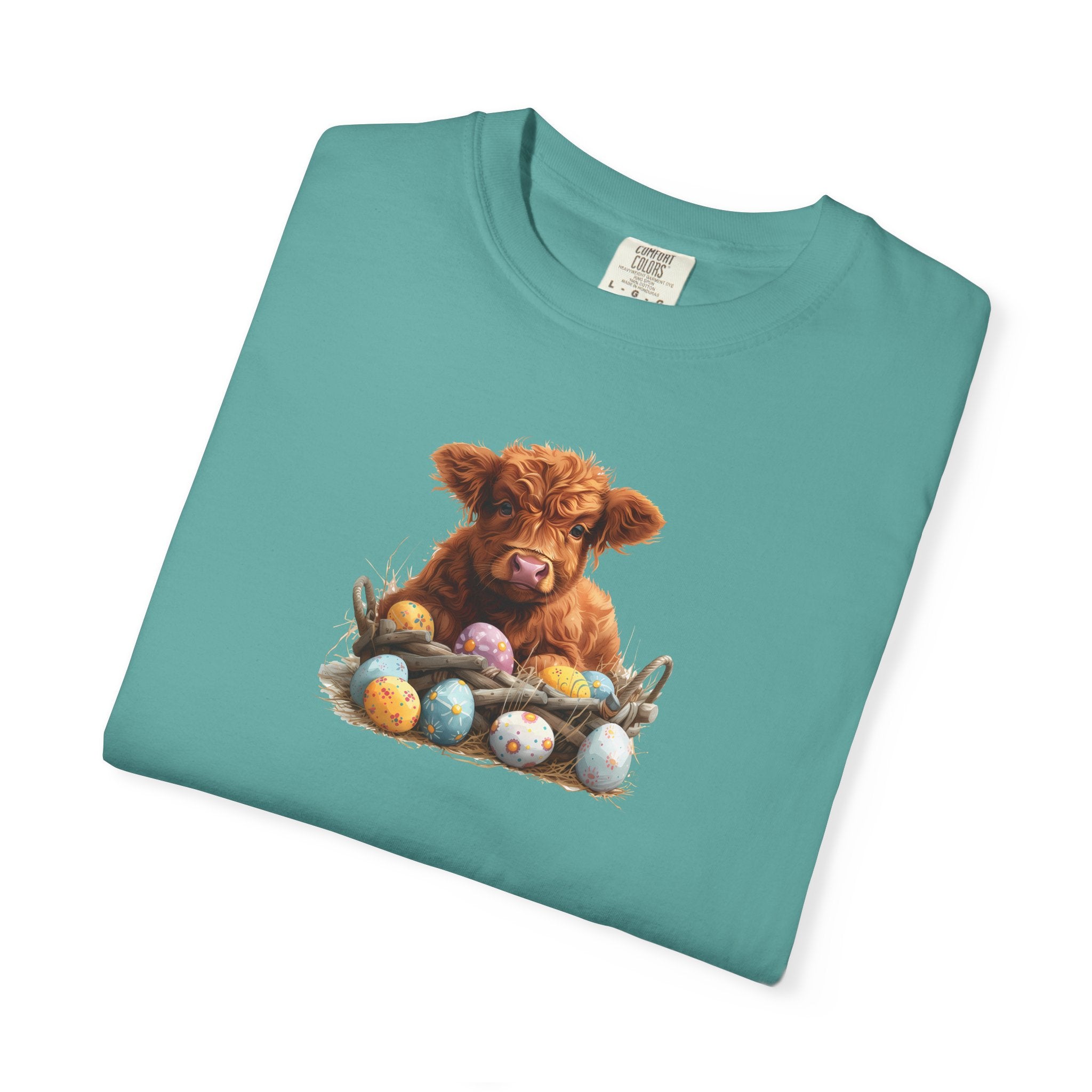 Highland Calf with Easter Eggs T-Shirt
