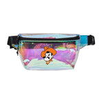 Clear/Black Transparent Fanny Pack with Orange Cowboy Mascot – Stadium-Approved Festival Belt Bag