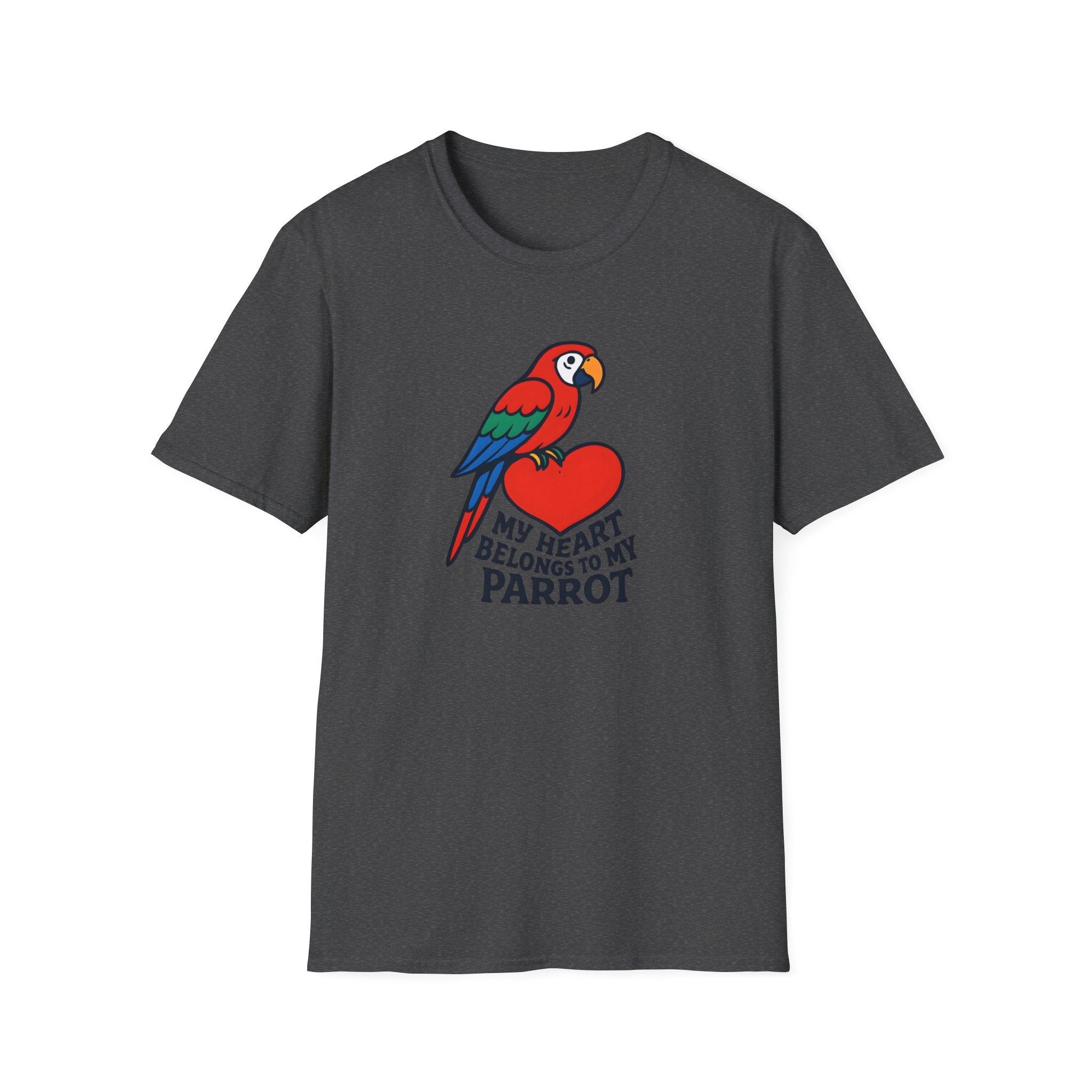 Parrot Lover T-Shirt — "My Heart Belongs to My Parrot" Graphic Tee