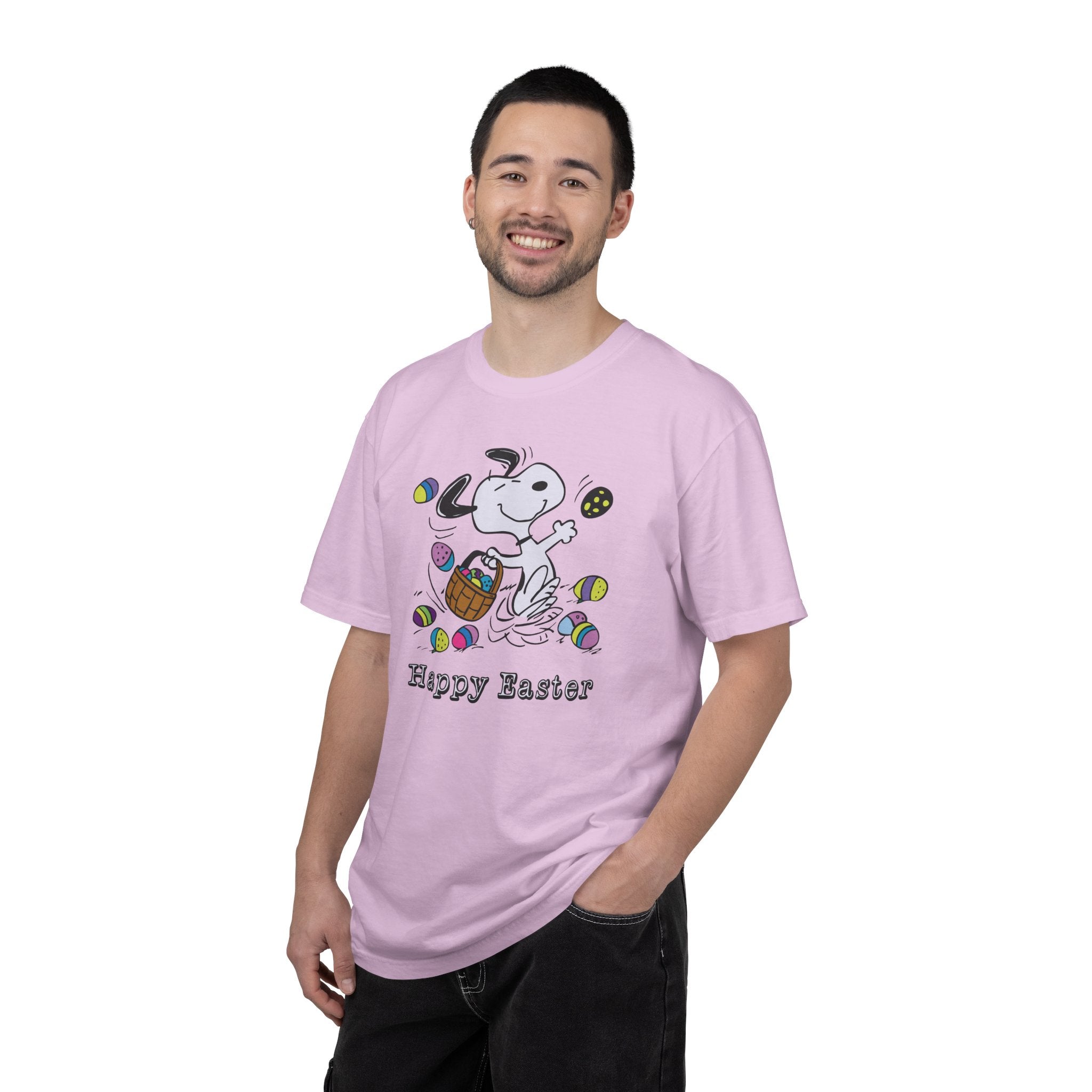 Easter Snoopy T-Shirt — "Happy Easter" Cartoon Egg Hunt Tee
