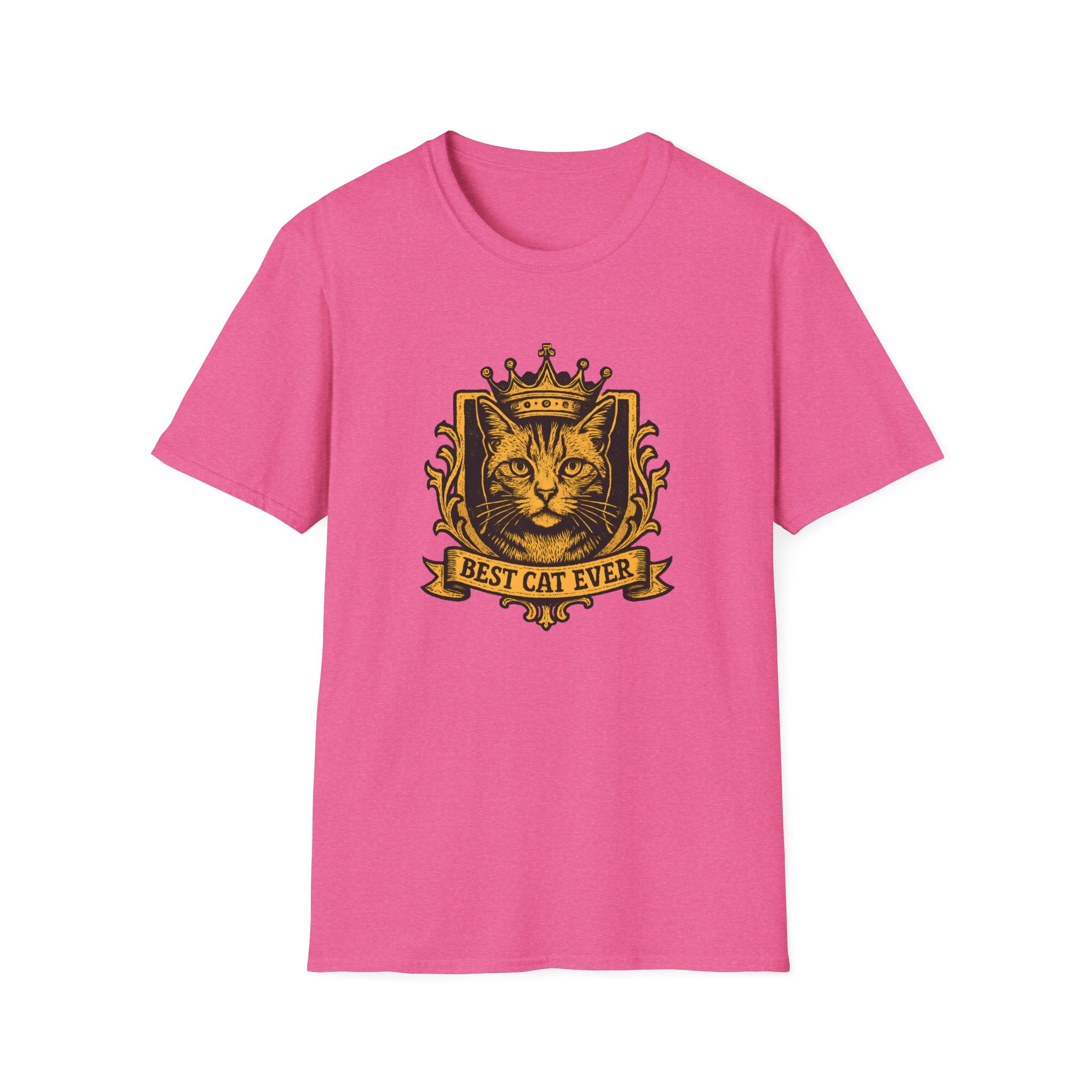 Cat Crest T-Shirt — "Best Cat Ever" Vintage Royal Cat Tee