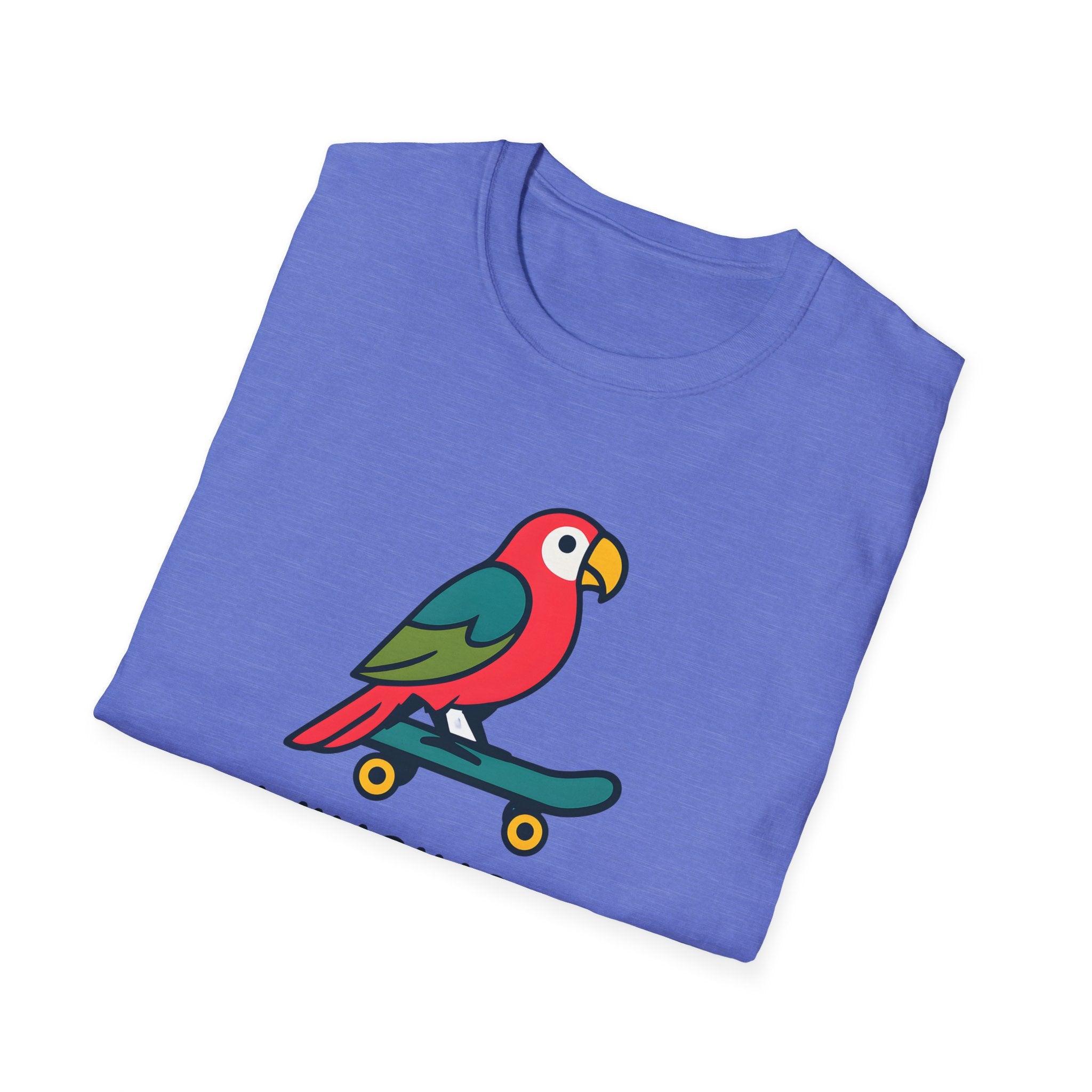 Winging It Parrot T-Shirt — Cute Skateboard Bird Graphic Tee