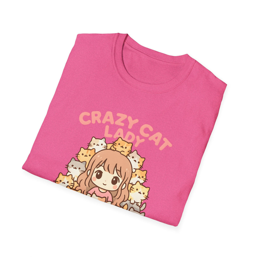 Crazy Cat Lady T-Shirt — Cute Anime Cat Mom Graphic Tee
