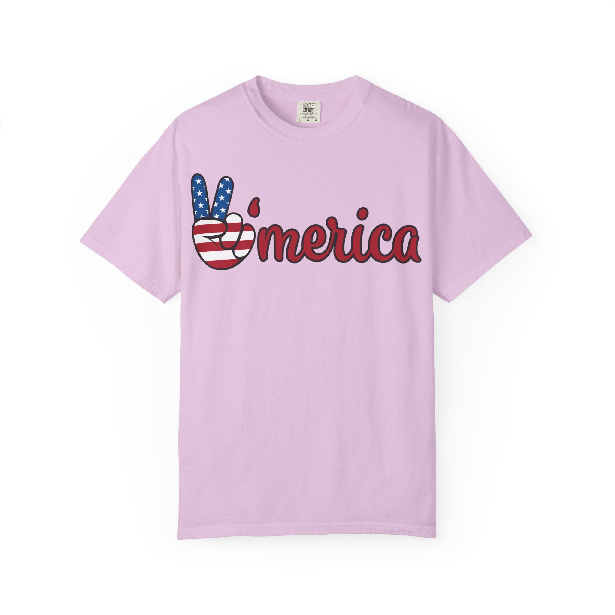 'Merica Peace Sign T-Shirt — Patriotic USA Flag Graphic Tee for 4th of July