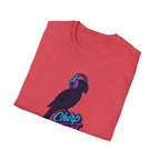 T-Shirt — 'Chirp Tunes' Parrot with Headphones Graphic Tee