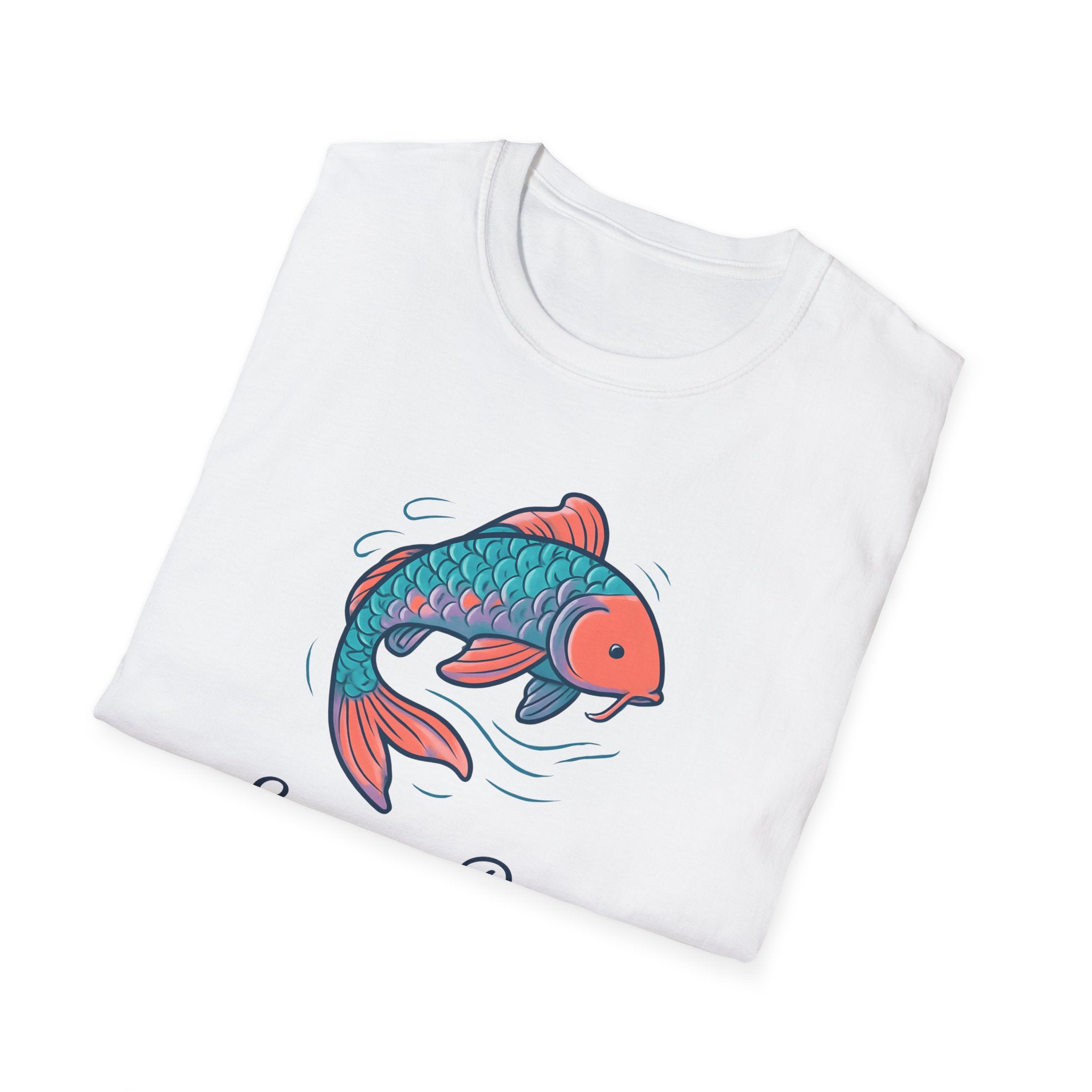 Koi Fish Tee — "Swim in Peace" Relaxed Graphic T-Shirt