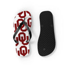 OU Crimson Logo Flip Flops — College Pride Beach Sandals