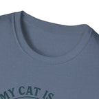 Cat Therapist T-Shirt — "My Cat Is My Therapist" Funny Cat Lover Tee