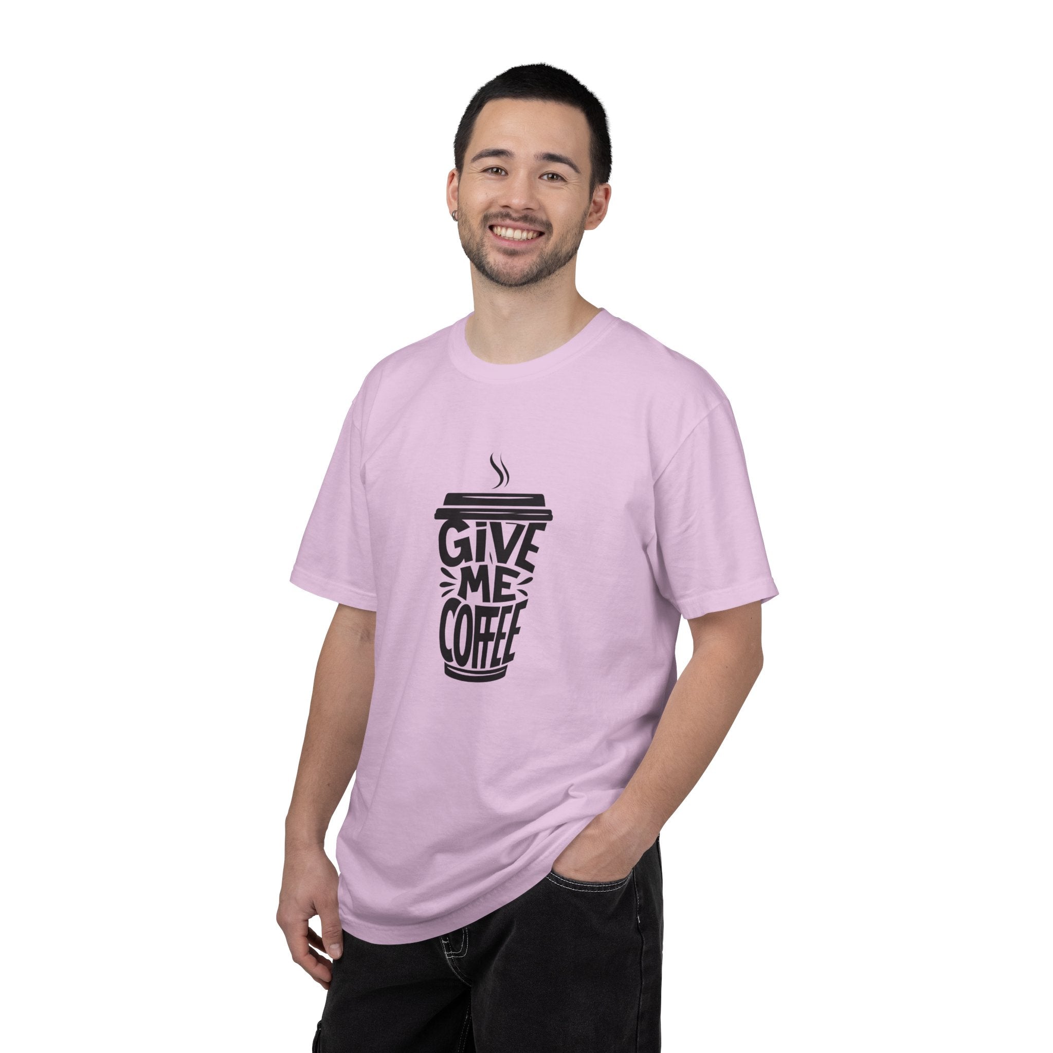 Give Me Coffee T‑Shirt — Fun Coffee Cup Graphic Tee for Coffee Lovers