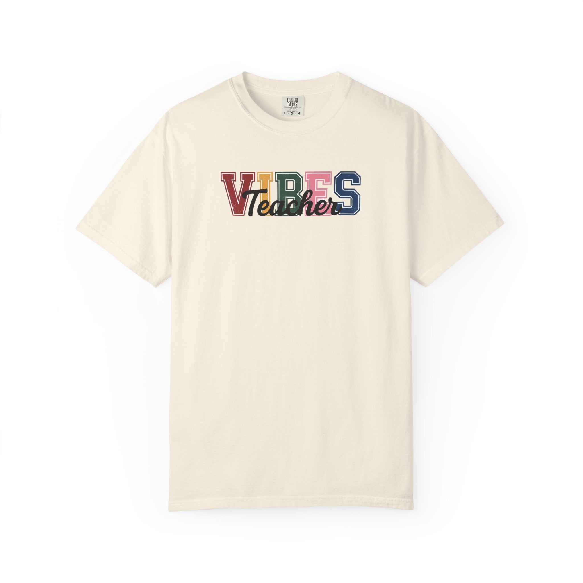 VIBES Teachers T-Shirt — Colorful Retro School Pride Tee