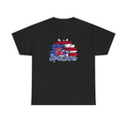 Bixby Spartans Patriotic American Flower T-Shirt