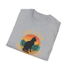 Cat Lover T‑Shirt — "Just a Boy Who Loves Cats" Vintage Sunset Tee