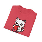 I Love My Cat Cute Cartoon Tee - Cat Lover Heart T-Shirt