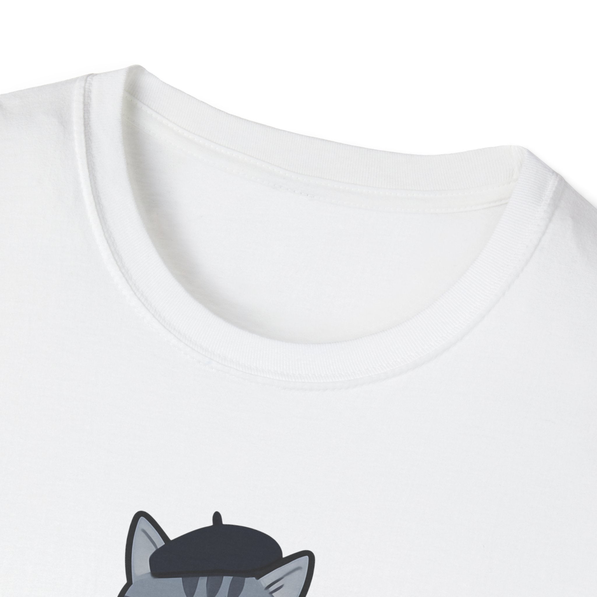 Artistic Catitude T-Shirt — Cute Gray Tabby Cat Graphic Tee
