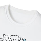 I Speak For The Animals T-Shirt — Animal Lover Tee with Cat, Dog & Bird Line Art