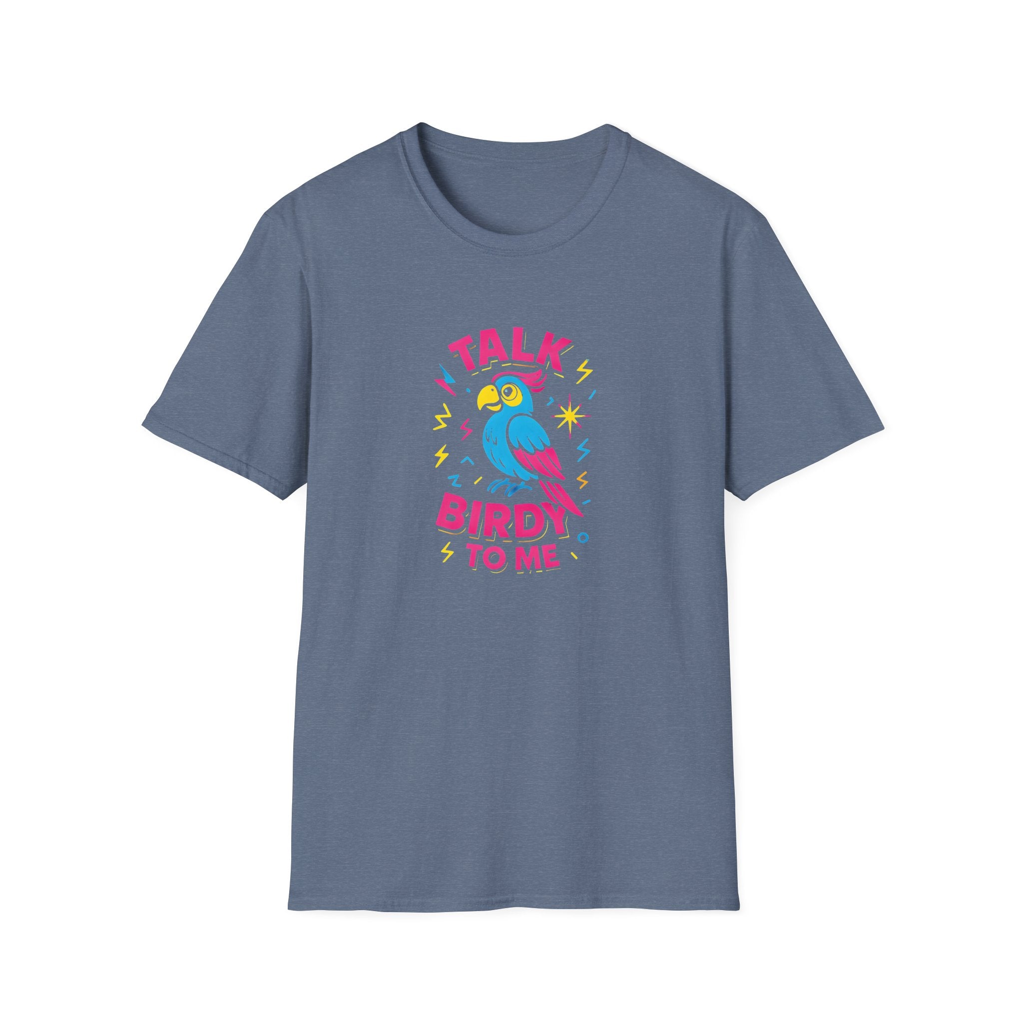 Talk Birdy To Me T-Shirt — Colorful Parrot Graphic Tee