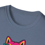Pawsome Sunglasses Dog T-Shirt – Retro Neon Shiba Graphic Tee