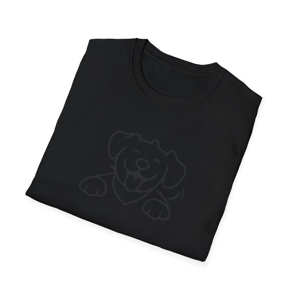Dog Outline T-Shirt - Cute Happy Puppy Graphic Tee