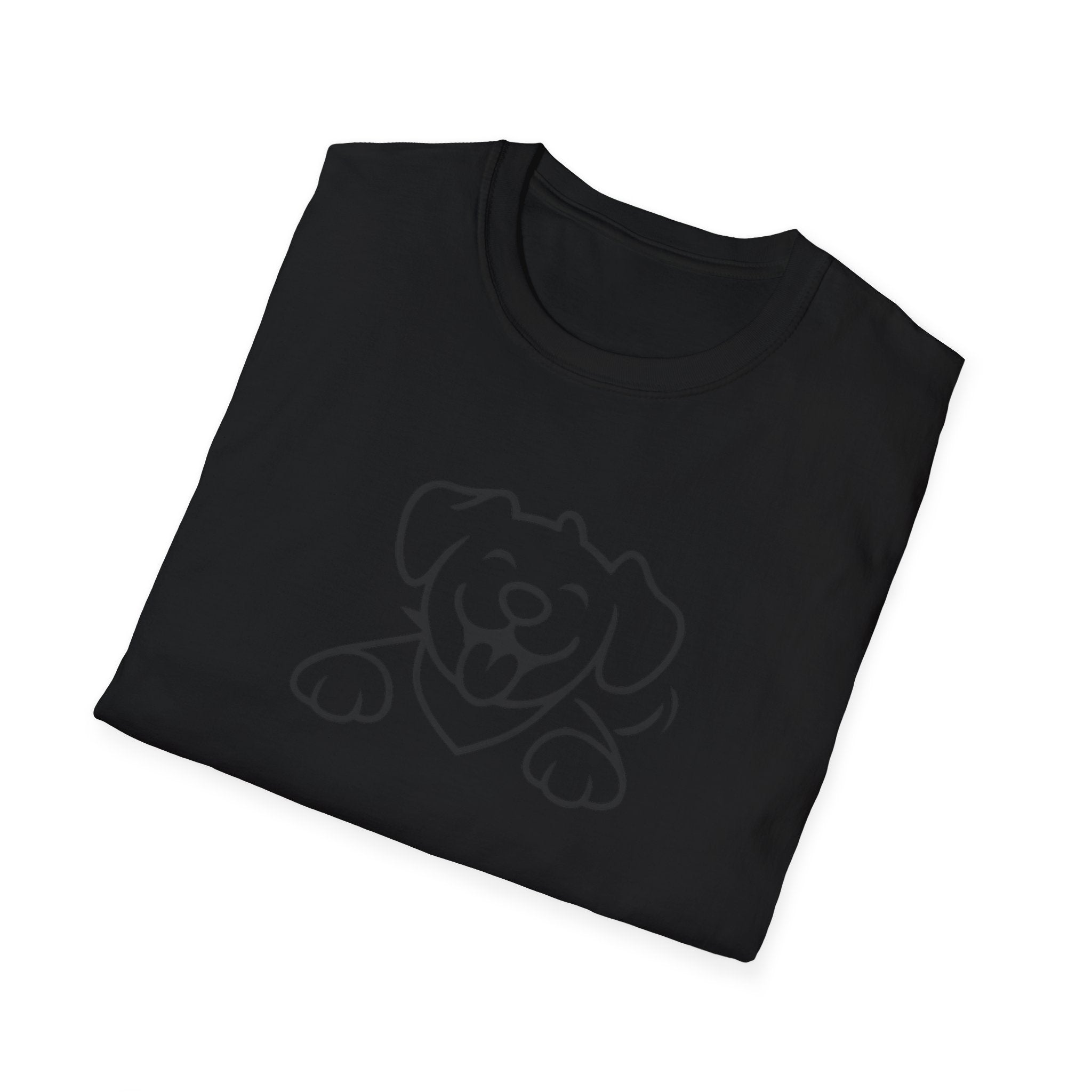 Dog Outline T-Shirt - Cute Happy Puppy Graphic Tee