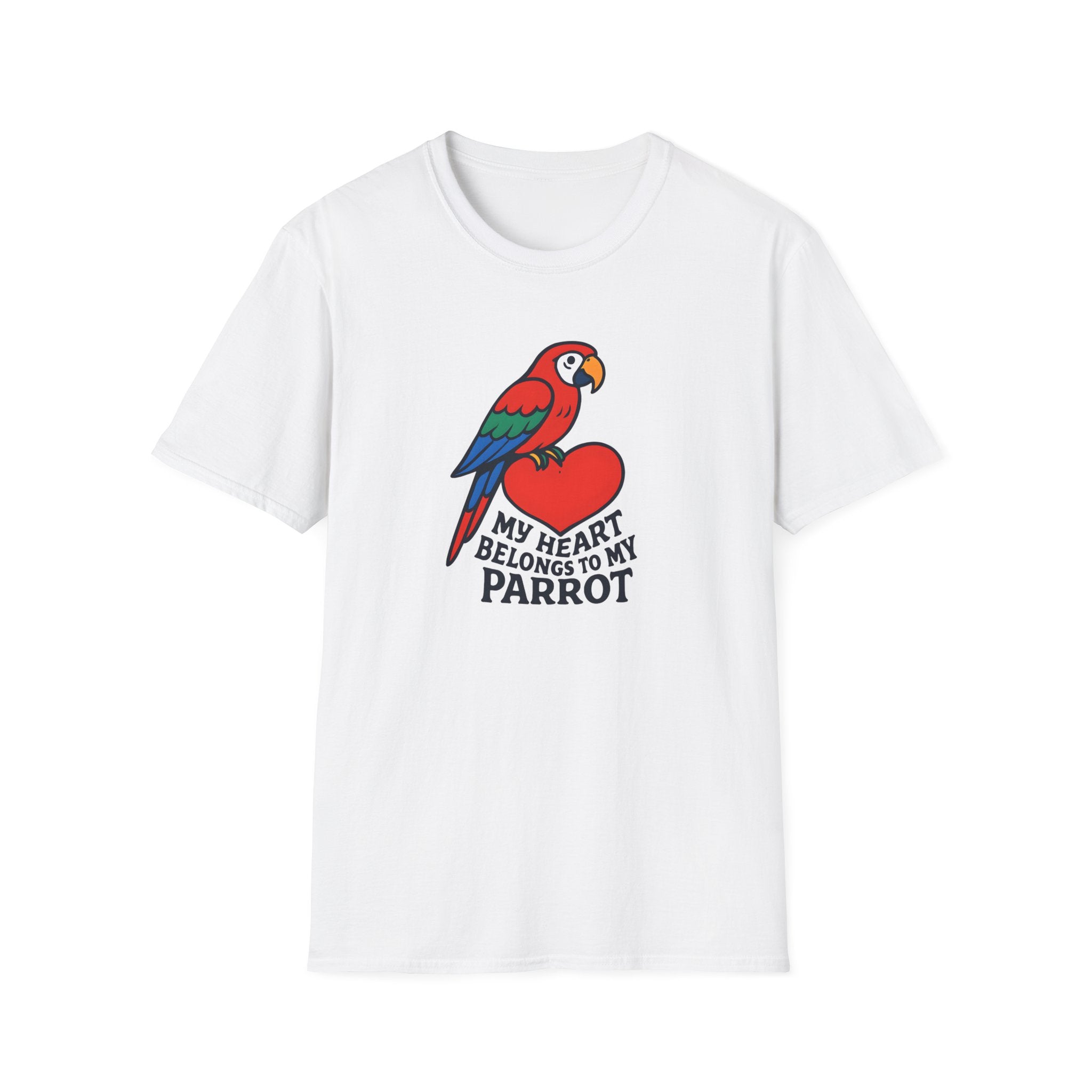 Parrot Lover T-Shirt — "My Heart Belongs to My Parrot" Graphic Tee