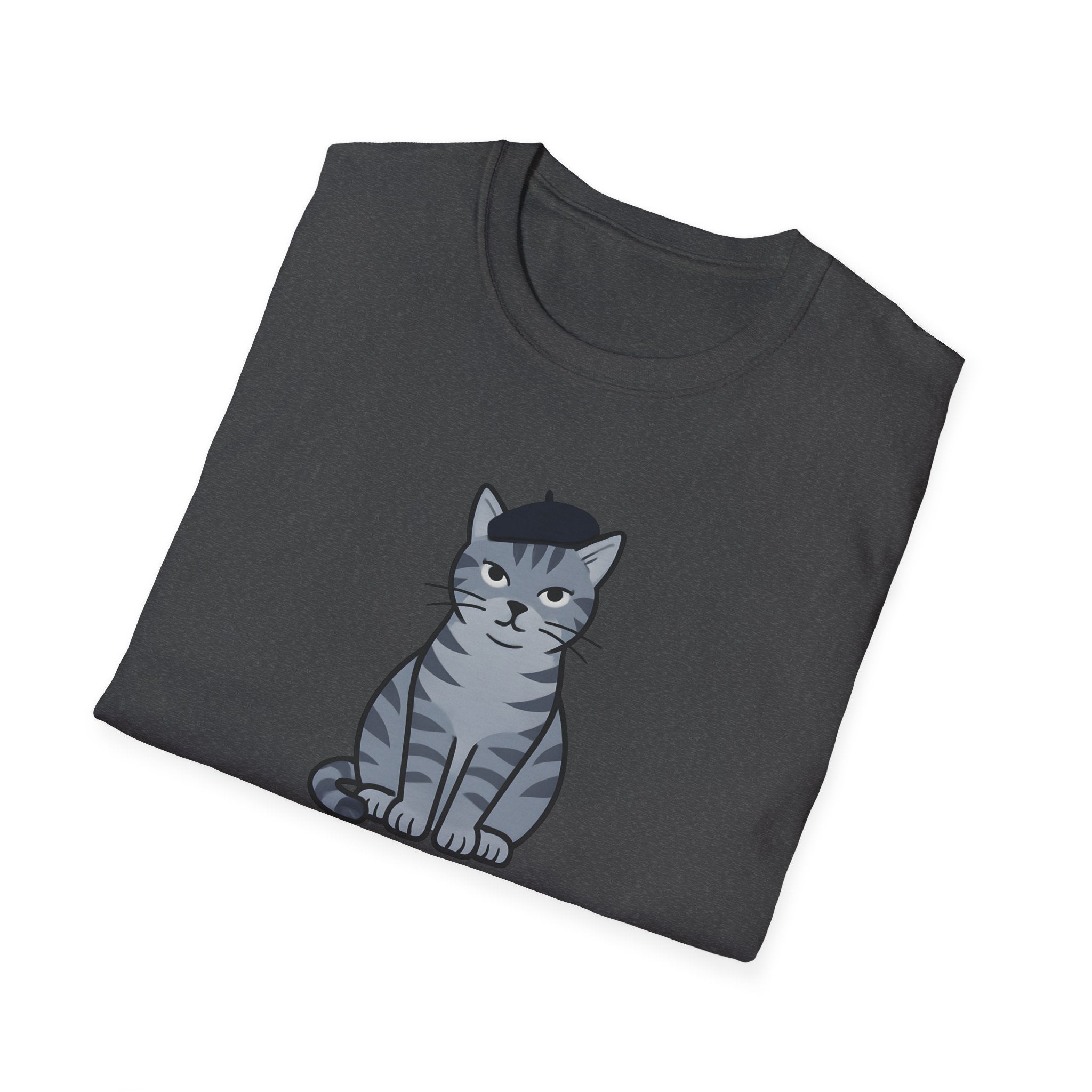 Artistic Catitude T-Shirt — Cute Gray Tabby Cat Graphic Tee