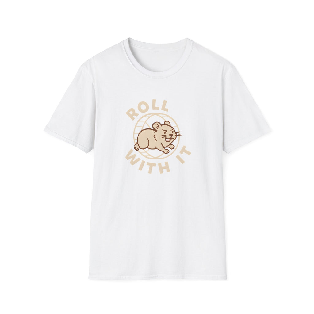 T-Shirt — "Roll With It" Cute Hamster Graphic Tee