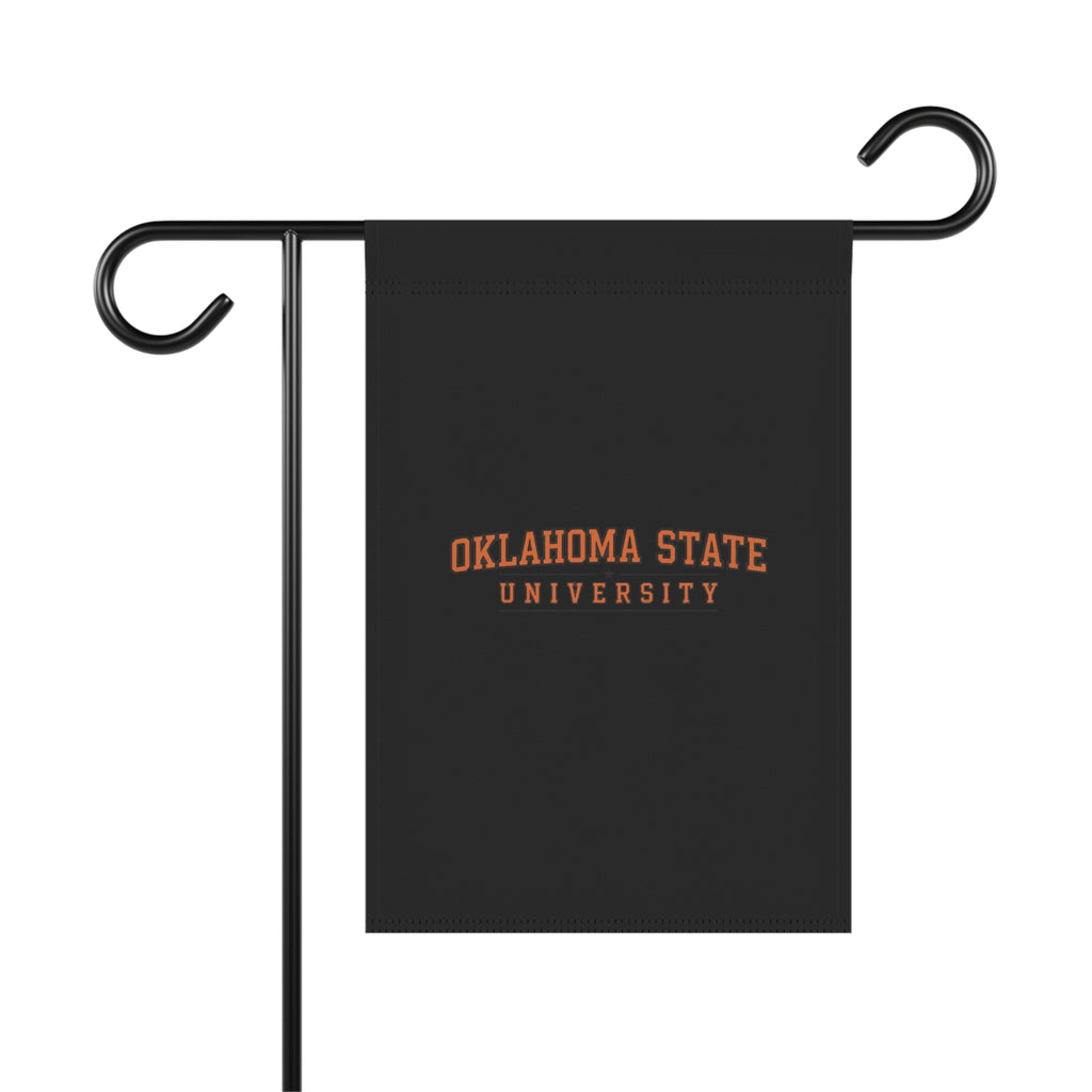Oklahoma State University Garden Flag — Black & Orange House Banner
