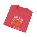 T‑Shirt — "Just Keep Swimming" Orange Fish Graphic Tee