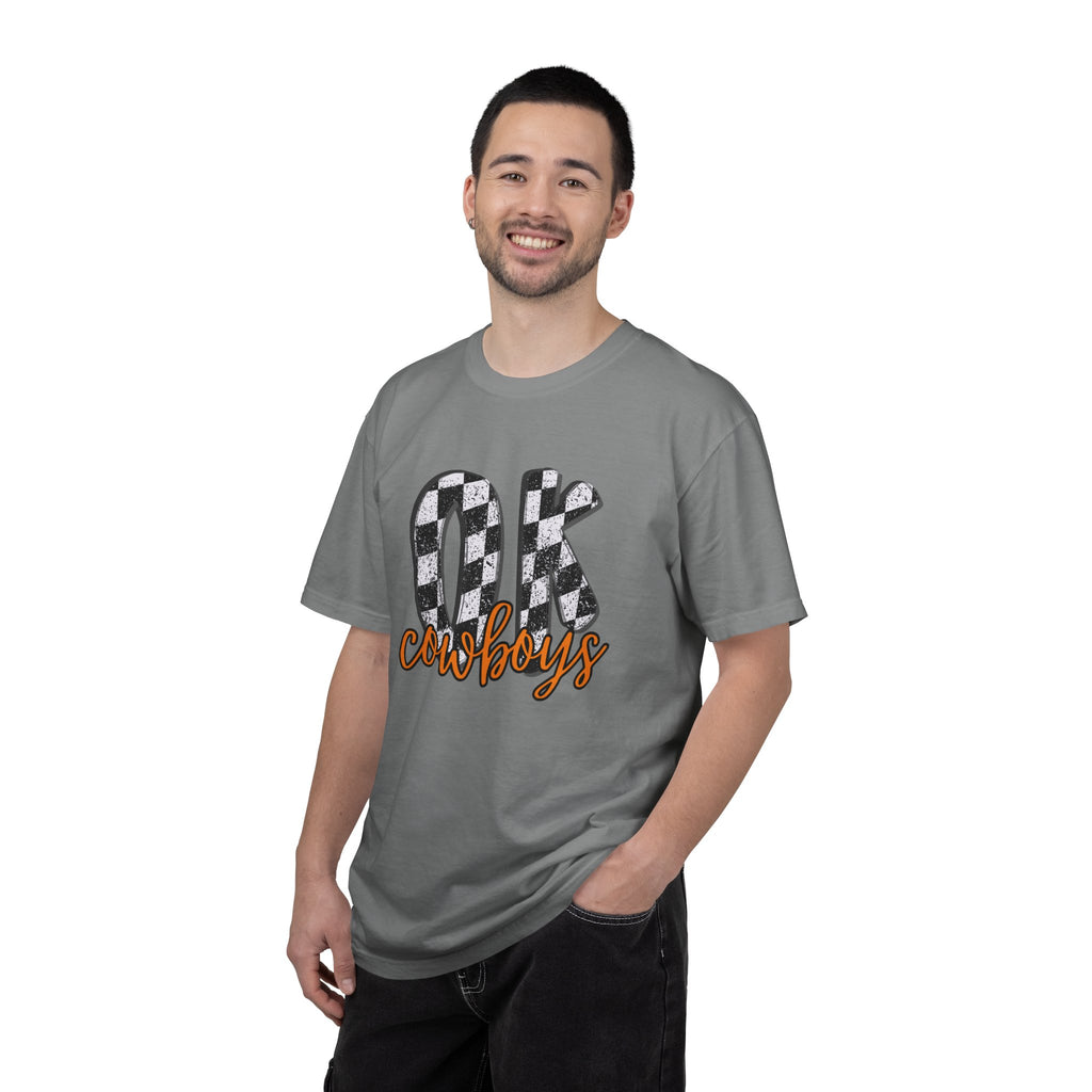 OK Cowboys Buffalo Check Graphic T-Shirt