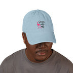 Embroidered Denim Hat "Summer Vibes Only" - Pink Flamingo Cap