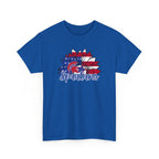 Bixby Spartans Patriotic American Flower T-Shirt