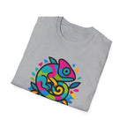 Unisex T-Shirt — 'Unleash Your Colors' Rainbow Chameleon Graphic Tee