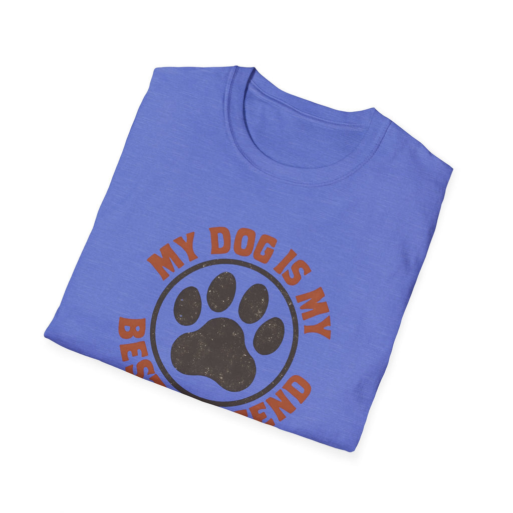 Dog Lover T‑Shirt — "My Dog Is My Best Friend" Paw Print Tee