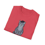 Artistic Catitude T-Shirt — Cute Gray Tabby Cat Graphic Tee