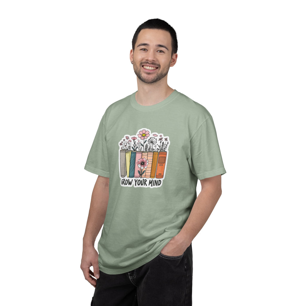 Grow Your Mind Book Stack T-Shirt