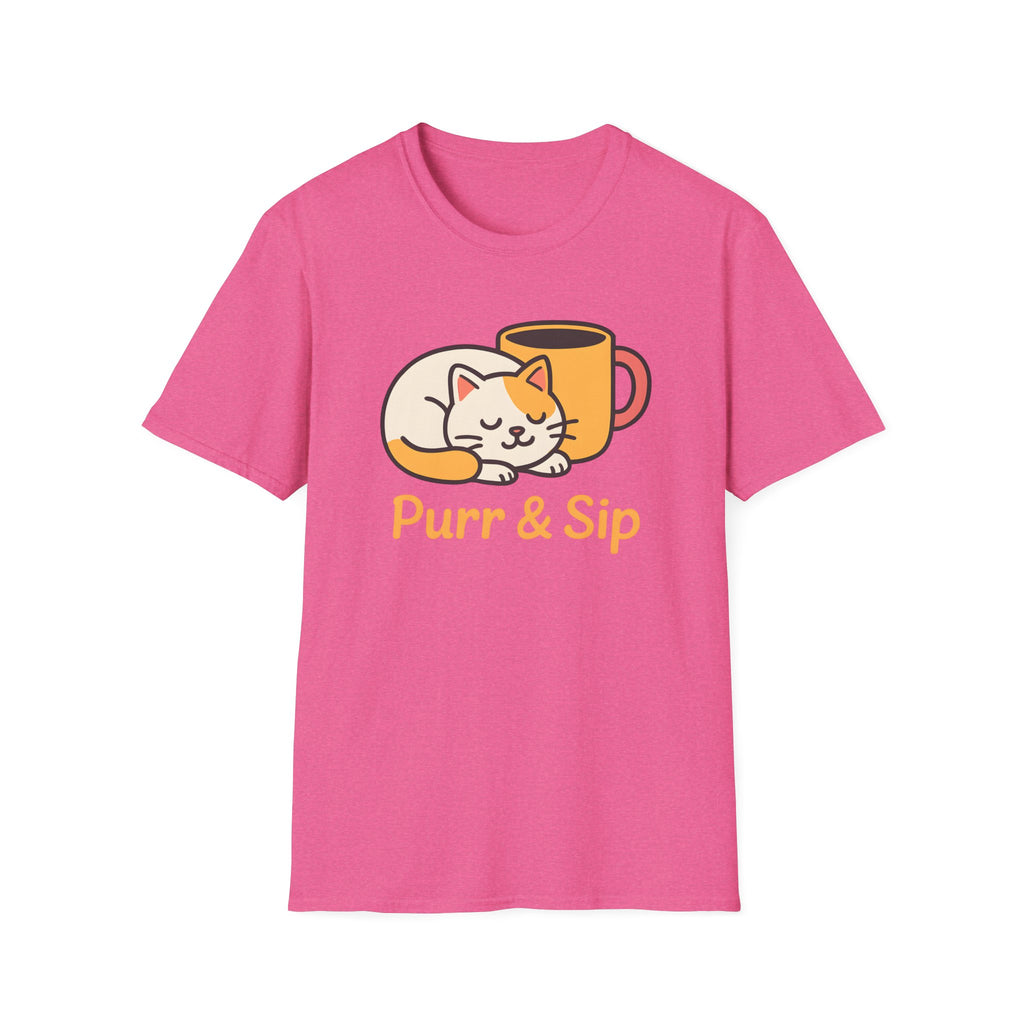 Purr & Sip Cat Coffee T-Shirt