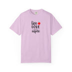 Live Love Inspire T-Shirt — Teacher Appreciation Apple Graphic Tee