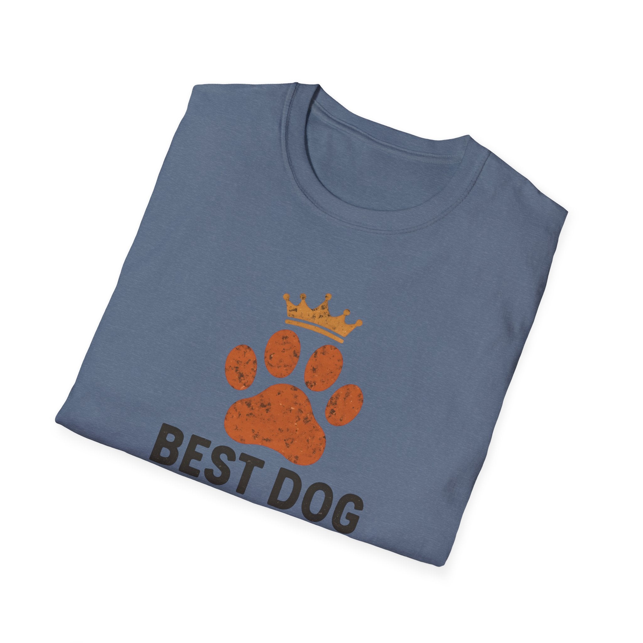 Best Dog Ever T-Shirt — Paw Print with Crown Dog Lover Tee