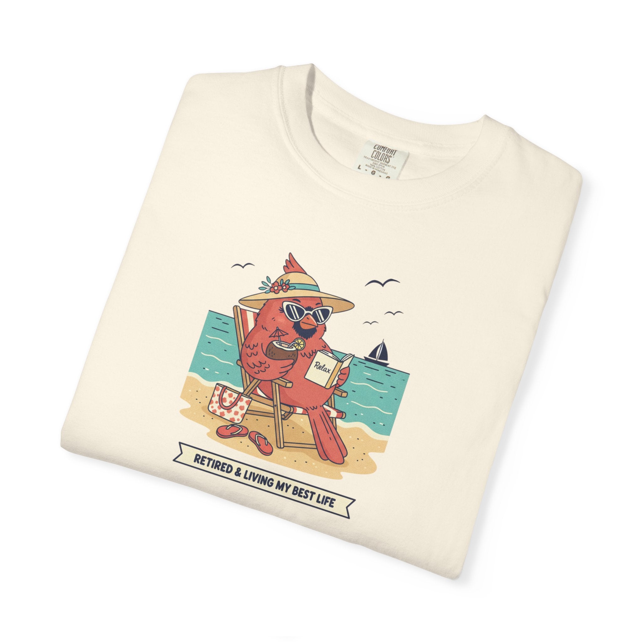 Beach Cardinal Relaxing T-Shirt — Retro Summer Tee