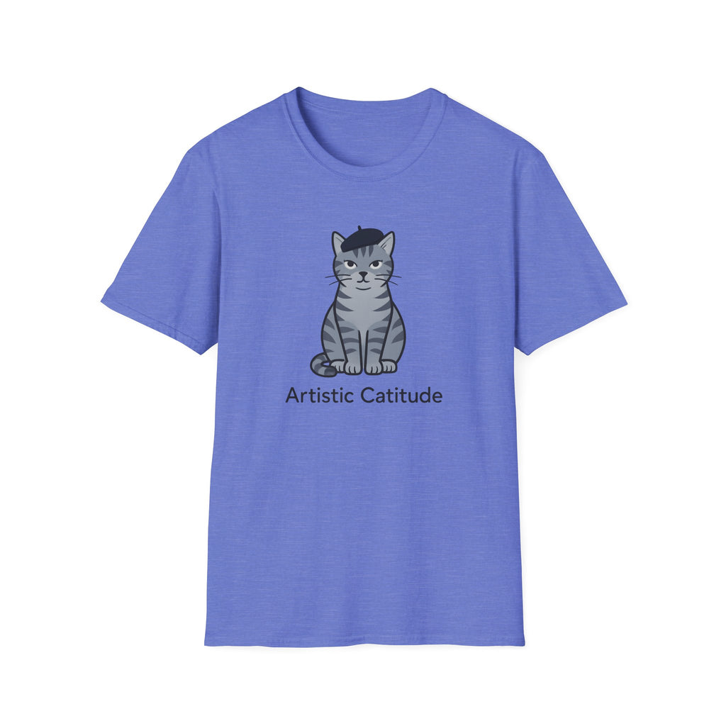 Artistic Catitude T-Shirt — Cute Gray Tabby Cat Graphic Tee